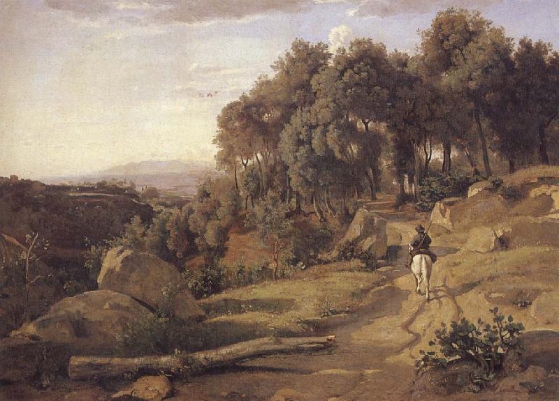 camille corot A view of the burner of Volterra oil painting image
